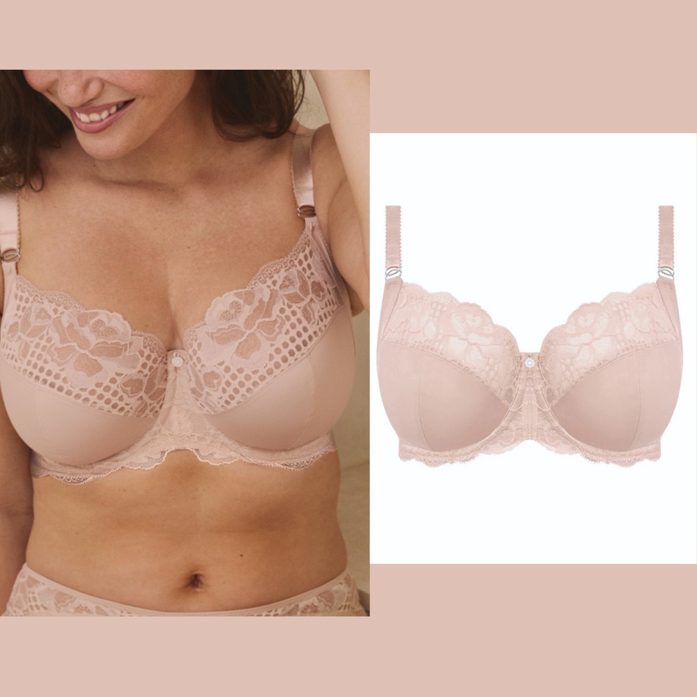USED $72 Fantasie [ 38H‎ US] Reflect Underwire Side Support Bra NUDE #T2081